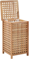 Un panier a linge qui se replie apres usage, avec une partie textile en coton
